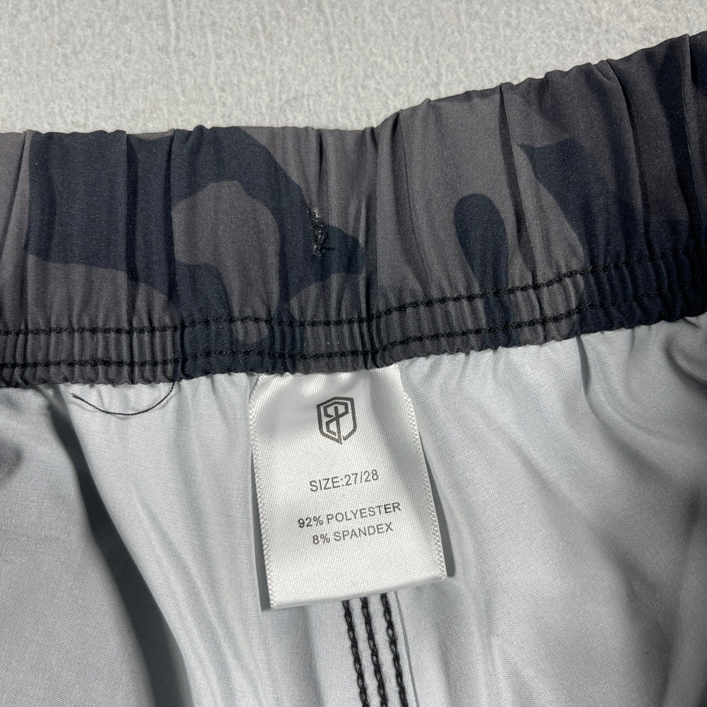 Born Primitive Training Shorts‎ Men 27/28 Black Camo Performance Stretch Zip - Picture 8 of 10